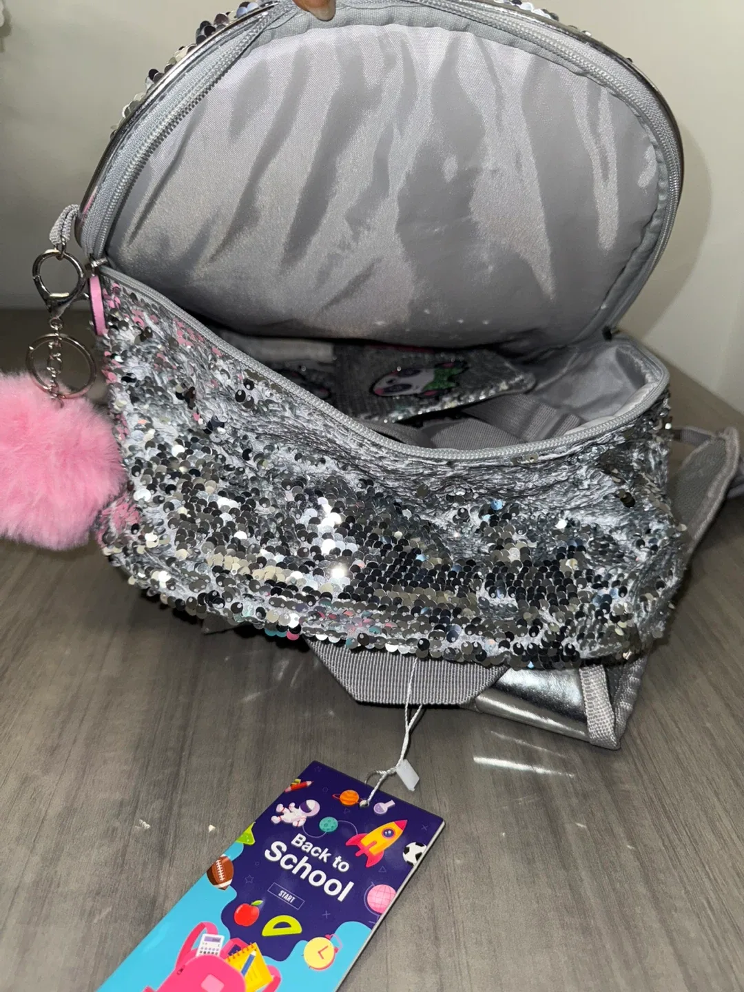 MeetBelify Silver Sequin Backpack Set - New image indicator(5)