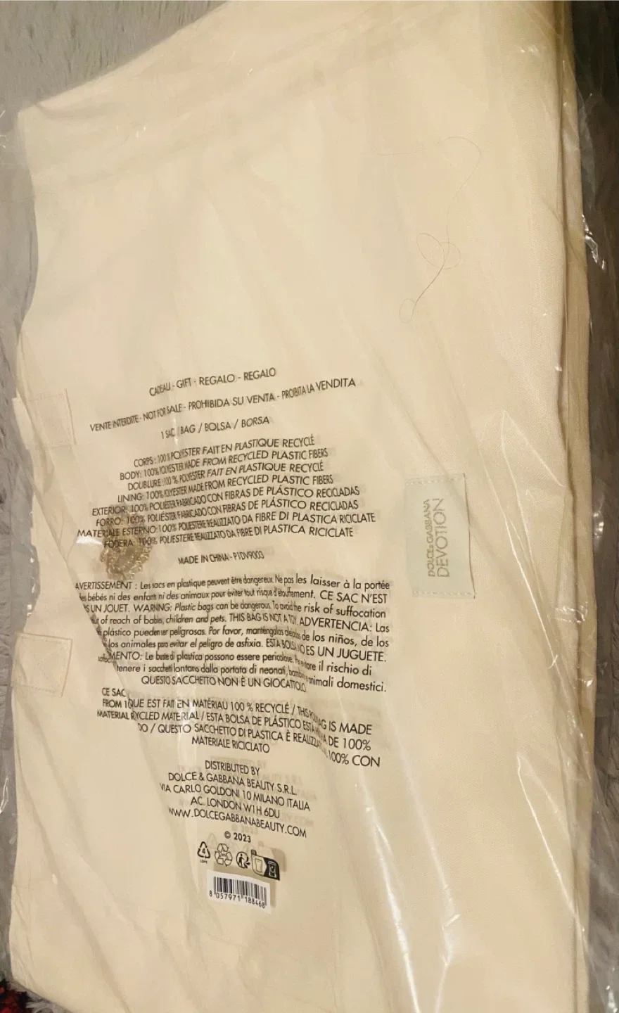 New Dolce & Gabbana Devotion Tote Bag Ivory image indicator(9)