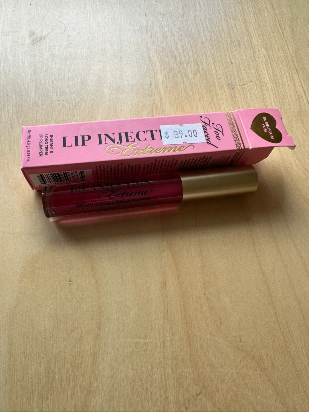New Too Faced Lip Injection Extreme - Bubblegum Yum image indicator(2)
