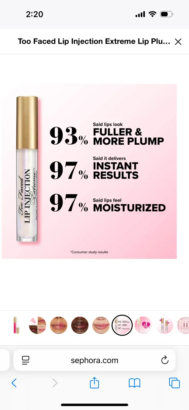 New Too Faced Lip Injection Extreme - Bubblegum Yum image indicator(6)