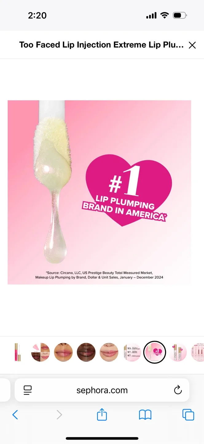 New Too Faced Lip Injection Extreme - Bubblegum Yum image indicator(5)