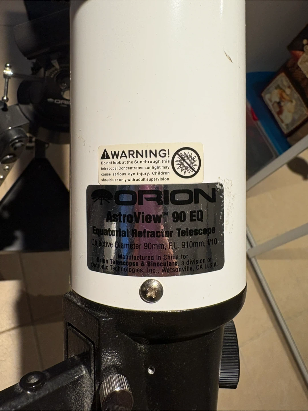 Orion AstroView 90 EQ Refractor Telescope - photo 4