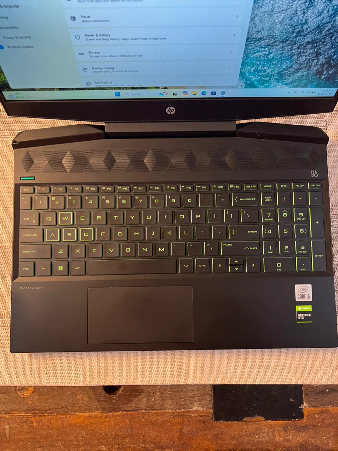 HP Pavilion 15.6" Gaming Laptop, Intel i5, GTX 1650, 8GB, 256ssd - photo 2