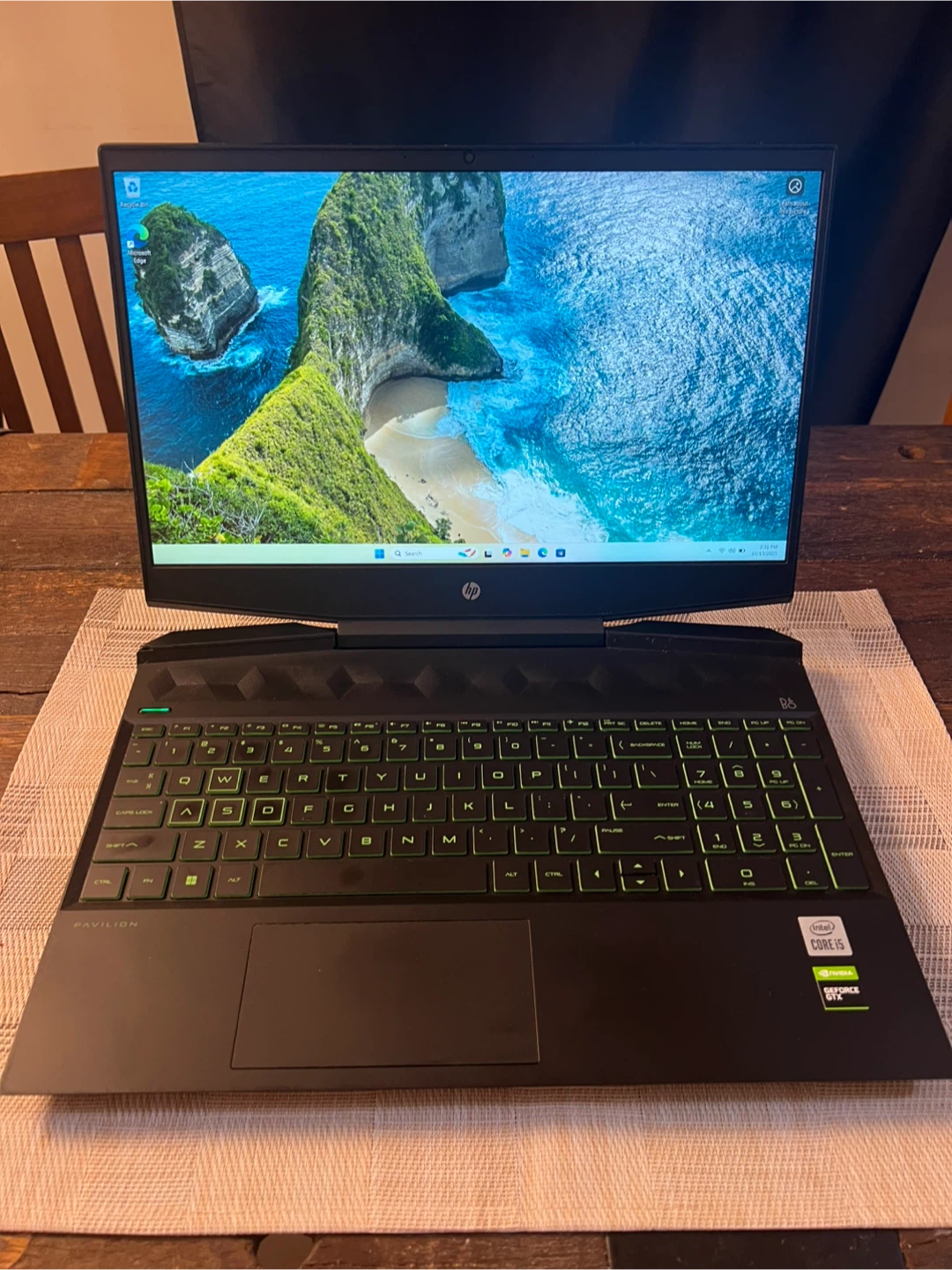 HP Pavilion 15.6" Gaming Laptop, Intel i5, GTX 1650, 8GB, 256ssd