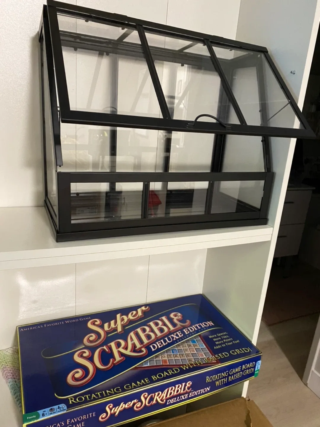 Ikea Fabrikor Glass Door Cabinet - Black image indicator(2)