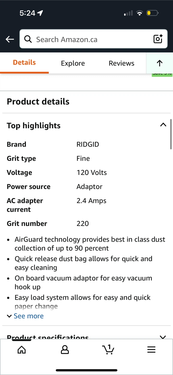 Ridgid R2501 1/4 Sheet Sander - photo 4