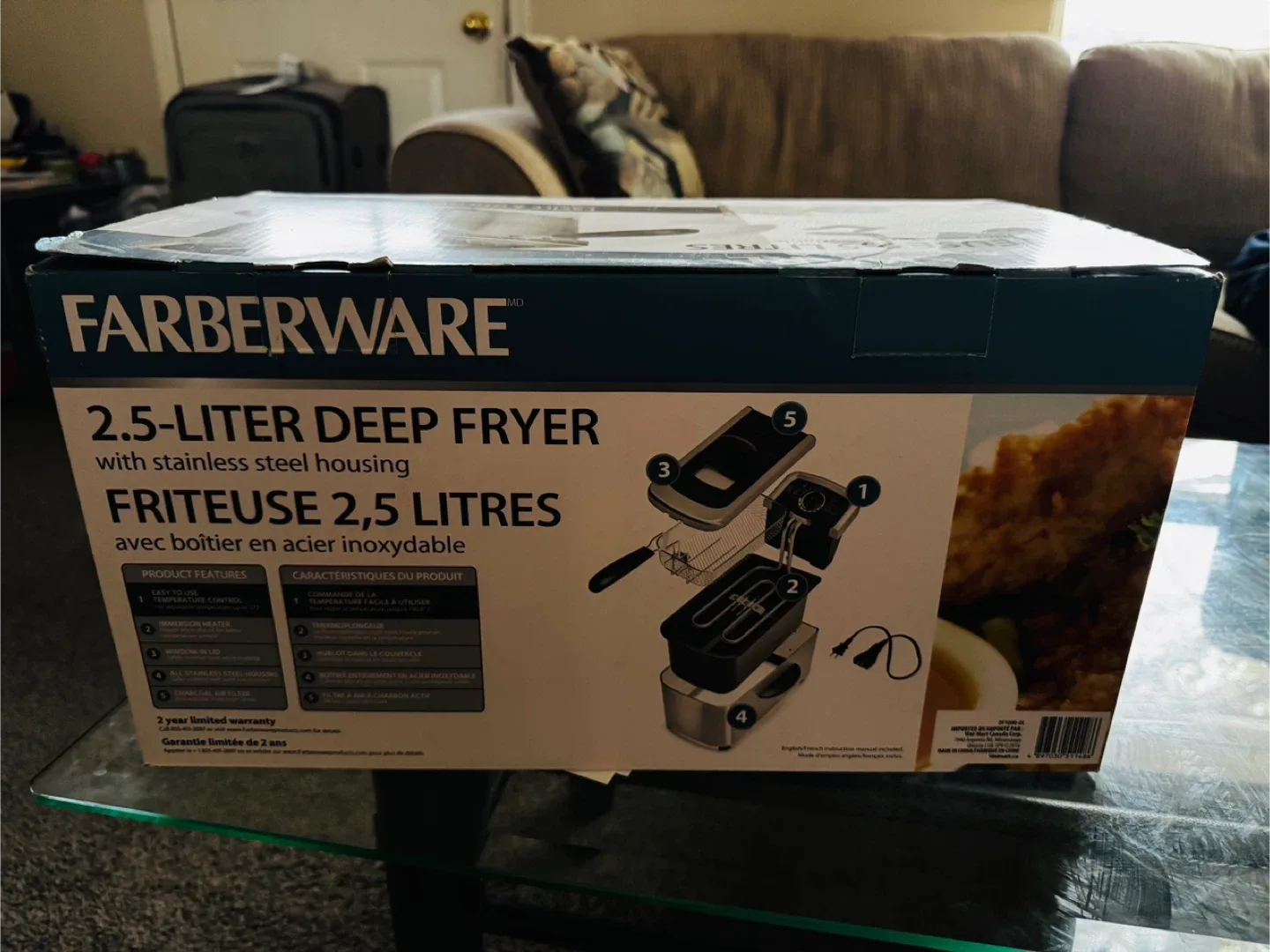 Moving out sale! - NEW Farberware 2.5-Liter Deep Fryer thumbnail