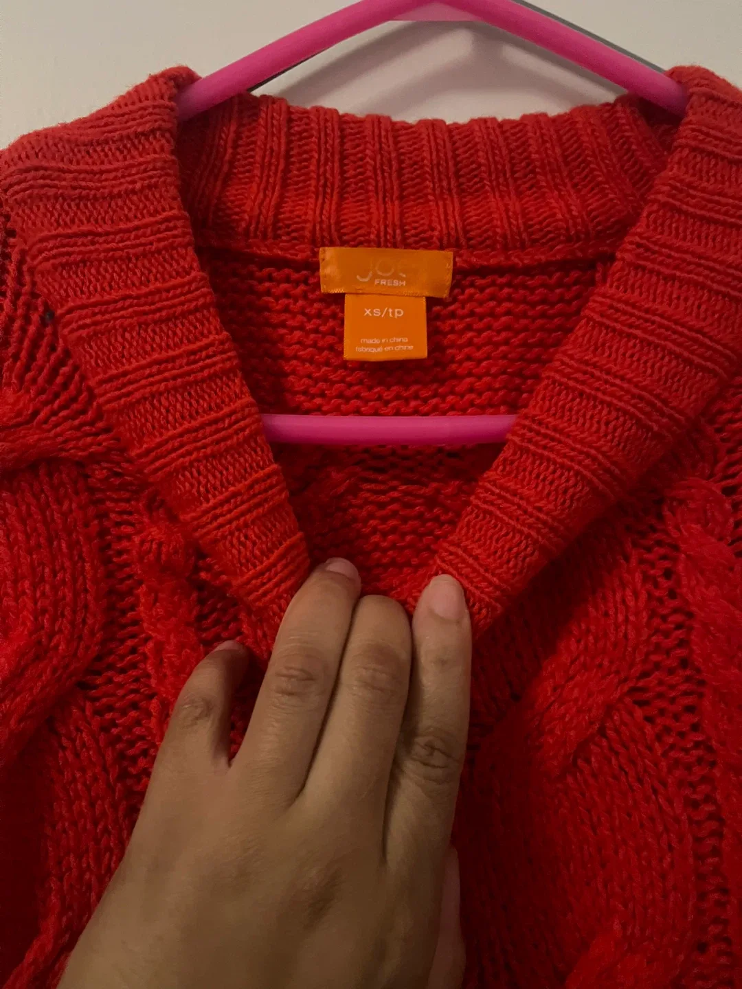 Joe Fresh Red Knit Sweater - XS image indicator(2)