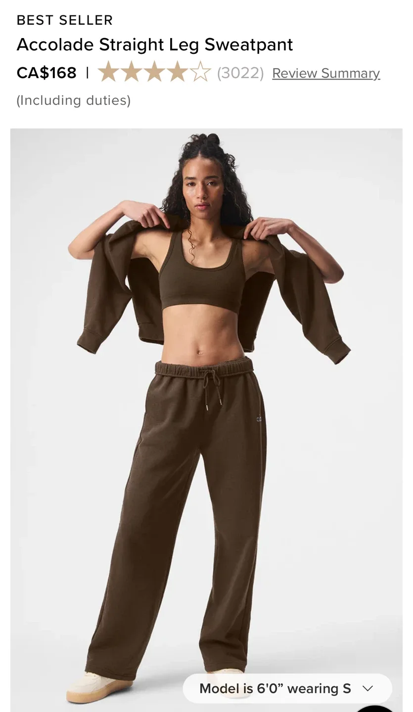 ALO Accolade Crewneck & Straight Pants Set - Espresso image indicator(5)