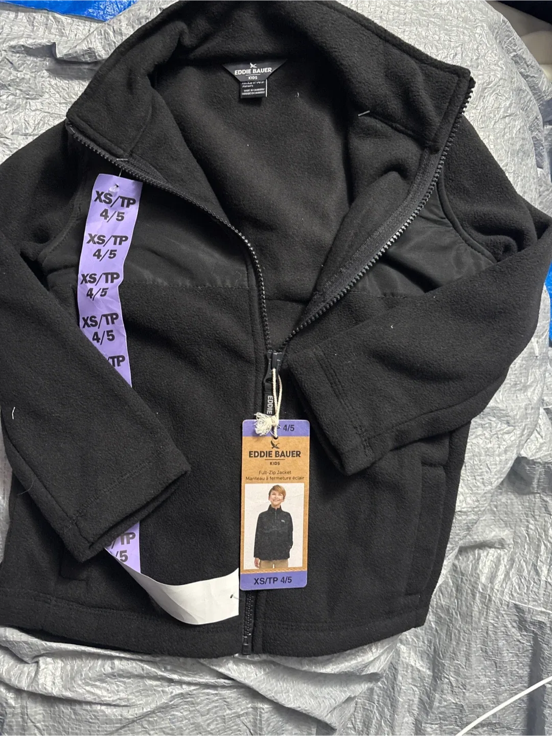 New Eddie Bauer Kids Full-Zip Fleece Jacket - XS (4/5) thumbnail