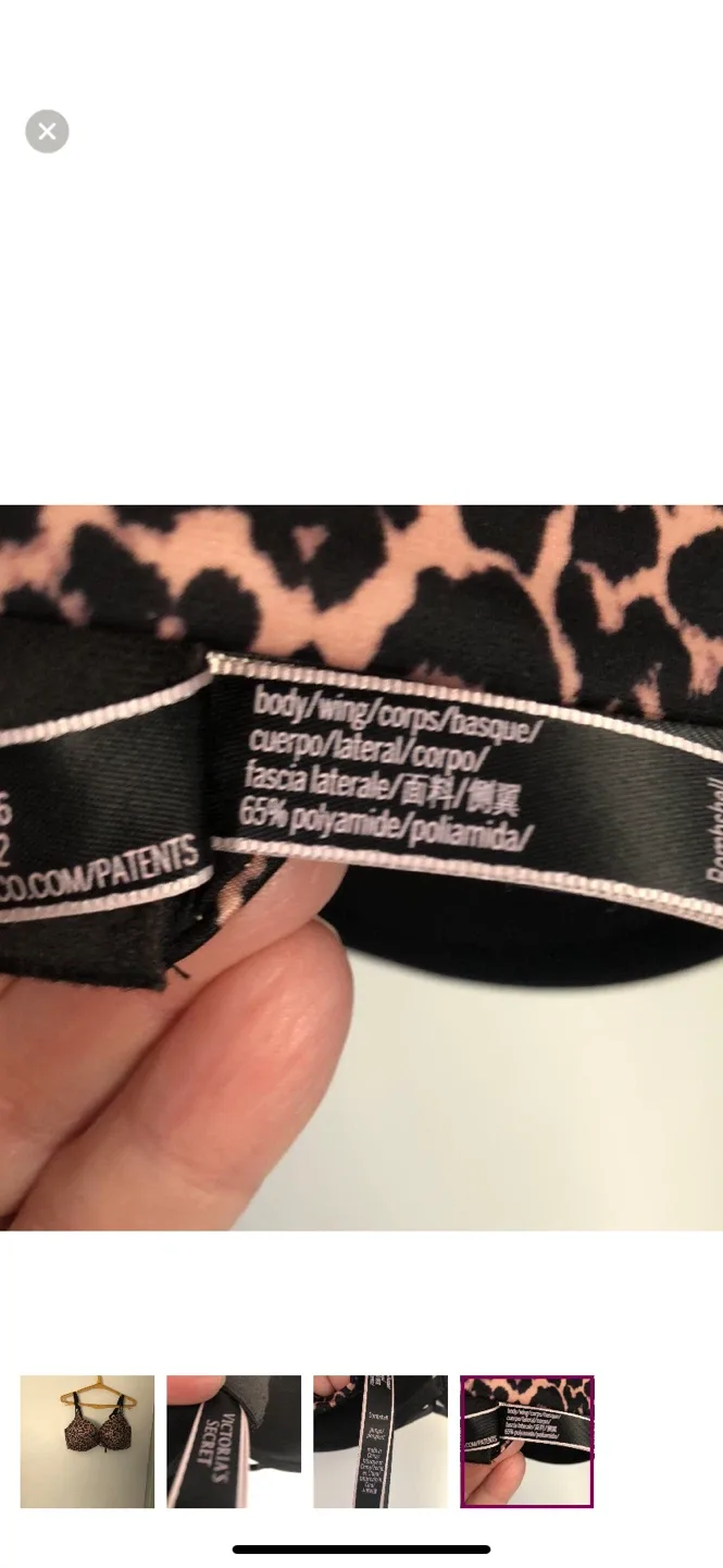 Victoria's Secret Bombshell Plunge Bra Leopard Print image indicator(4)