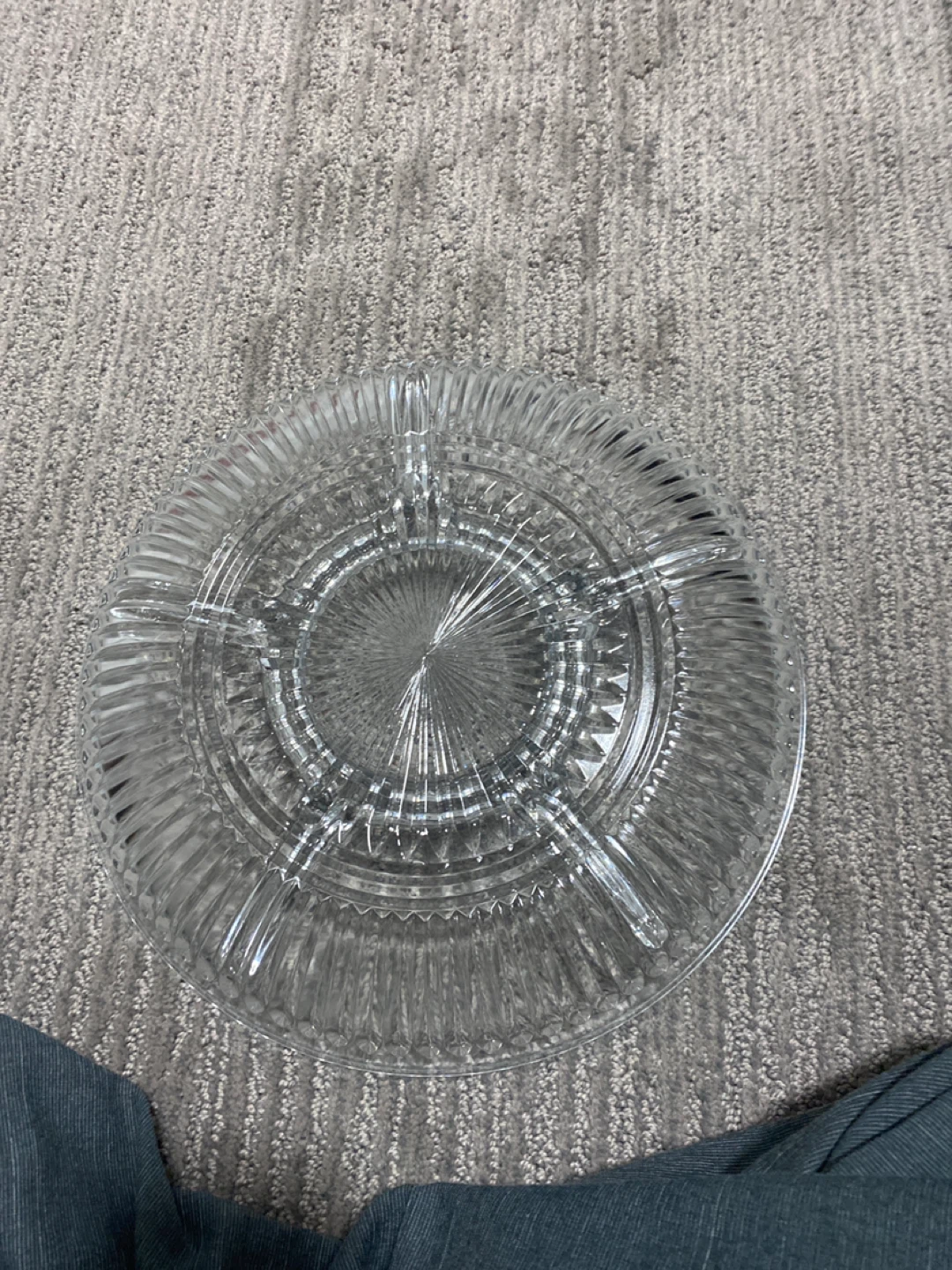 Divided Glass Nibble Plate made out of glass - photo 3