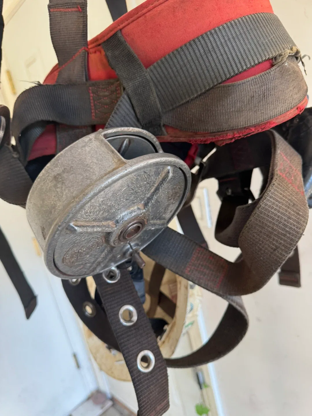 Rebar harness with tools and hard hat image indicator(3)