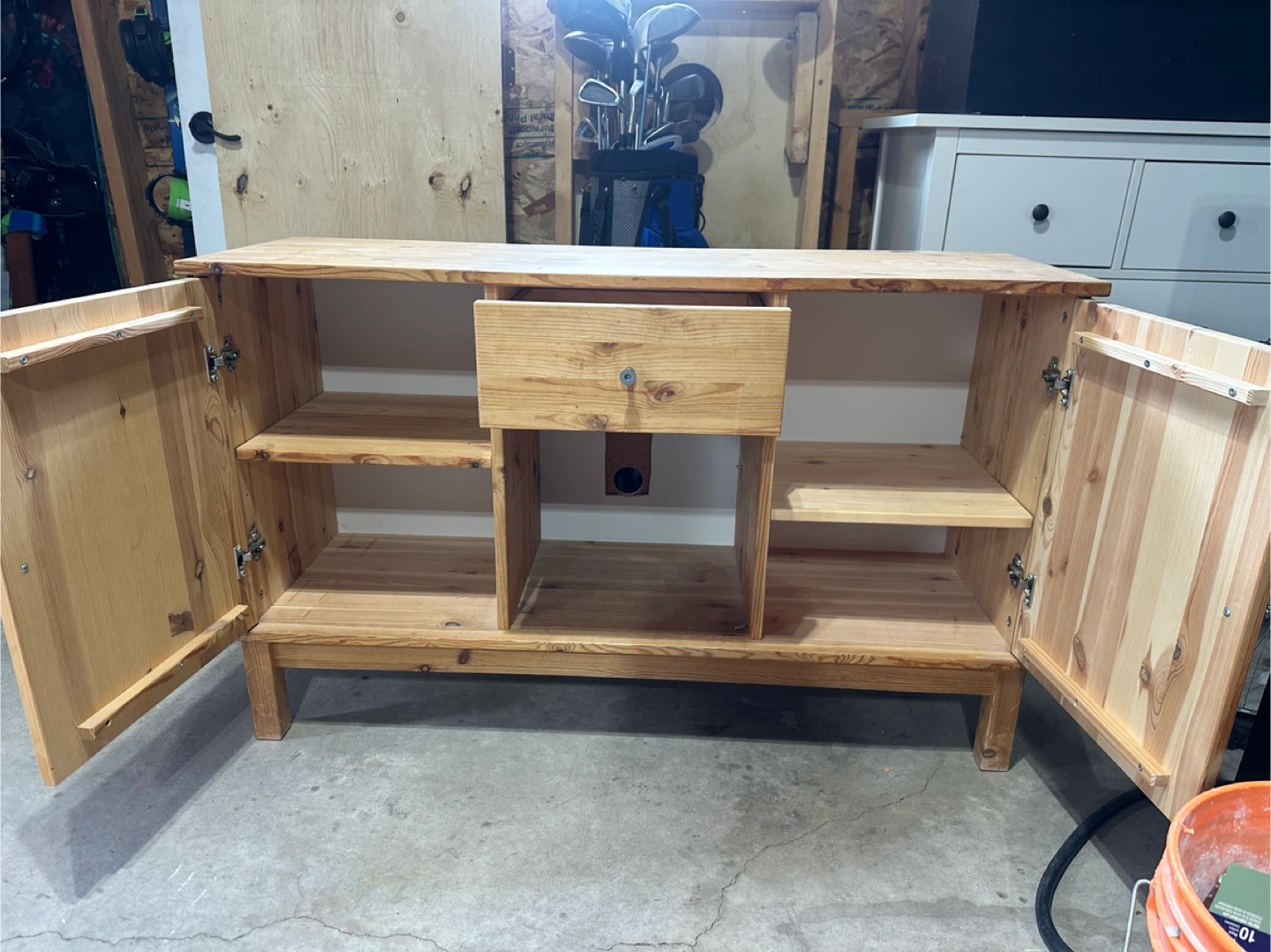 Wooden Cabinet with Drawer and doors - photo 2