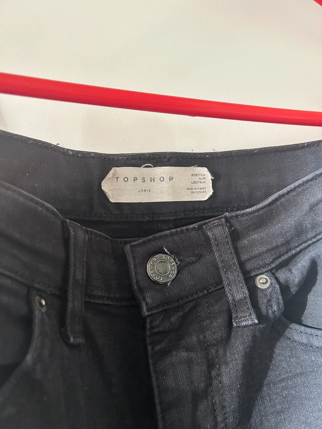 Topshop Jamie Black Jeans W28 L30 - photo 2