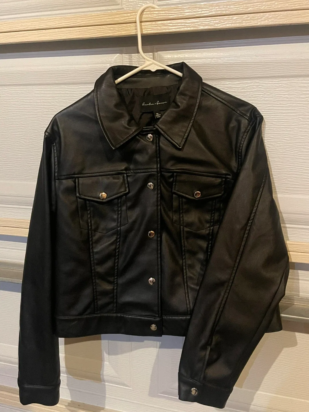 Black Faux Leather Jacket thumbnail