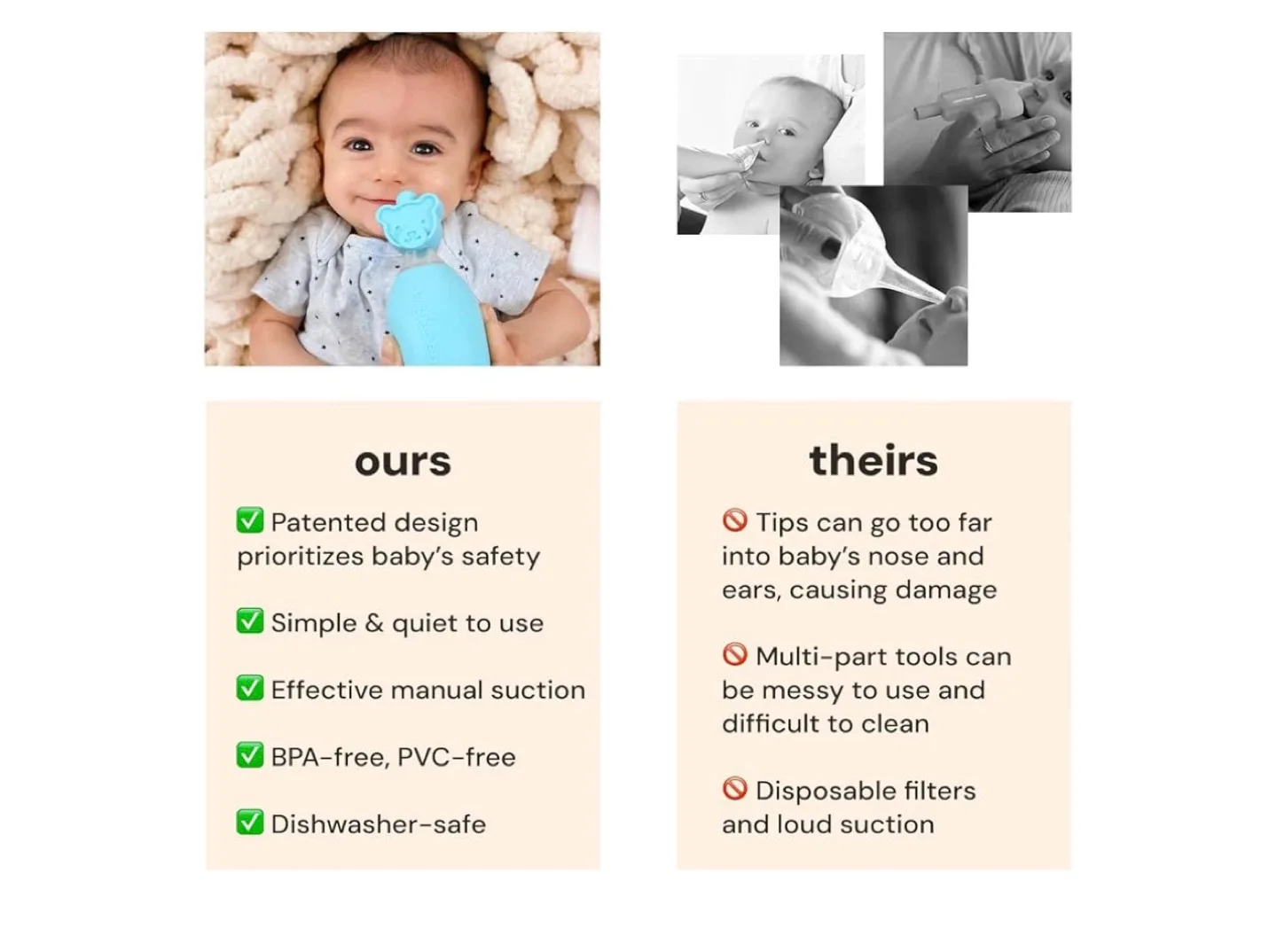 oogiebear Nose & Ear Aspirator - Baby Blue image indicator(2)