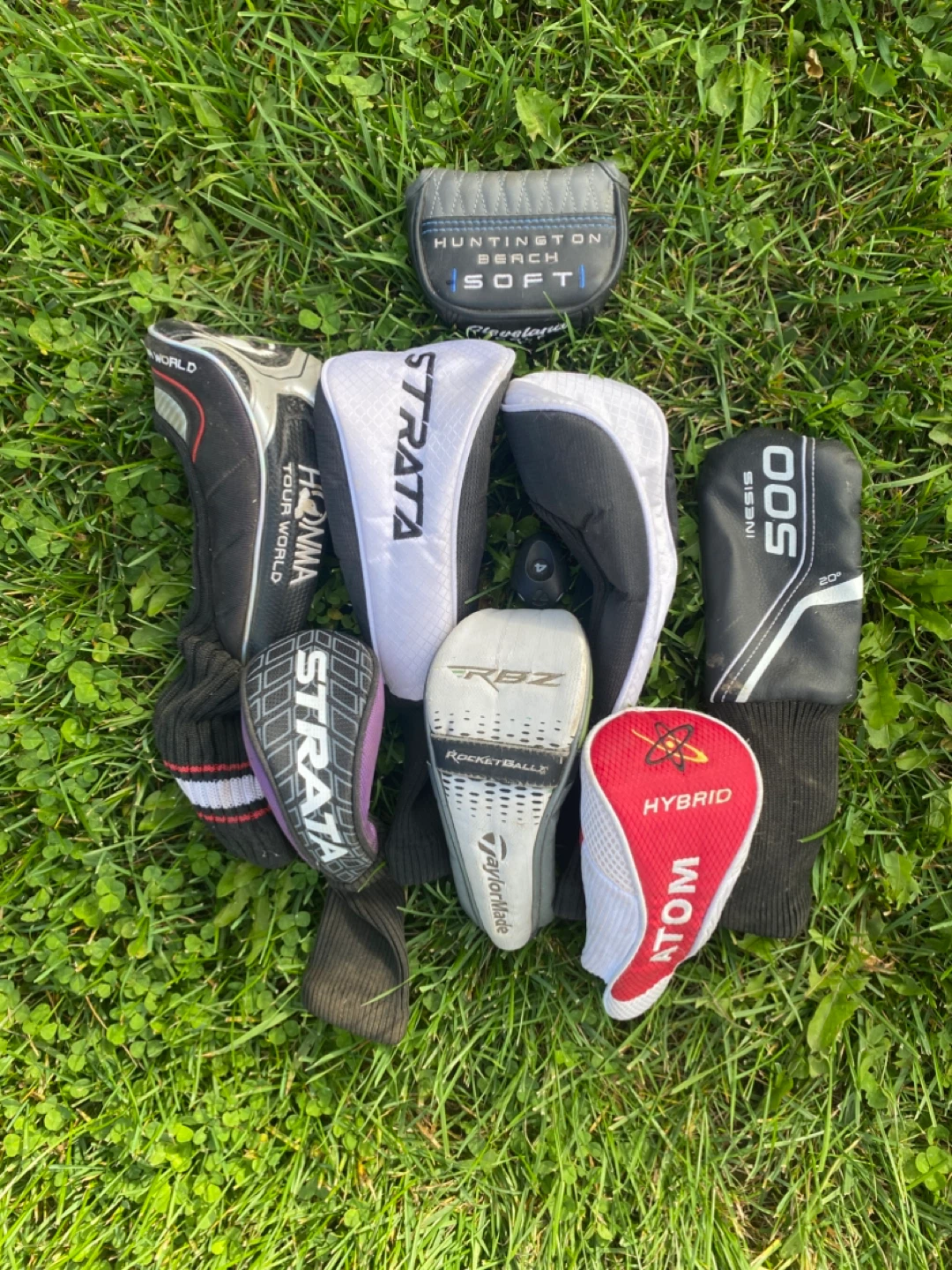 Mixed Golf Club Head Covers: Honma, Strata, TaylorMade, Inesis