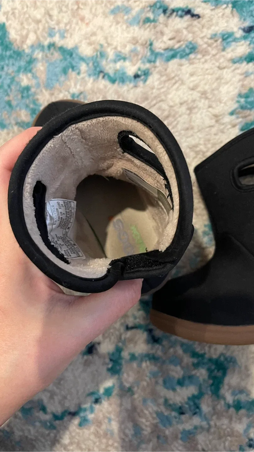 BABY BOGS II BLACK Waterproof Boots Size 8 Toddler image indicator(3)