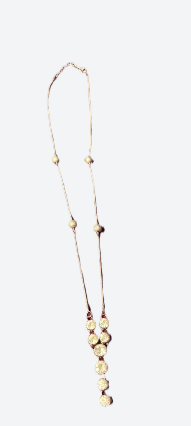 Elegant Rhinestone Y Necklace