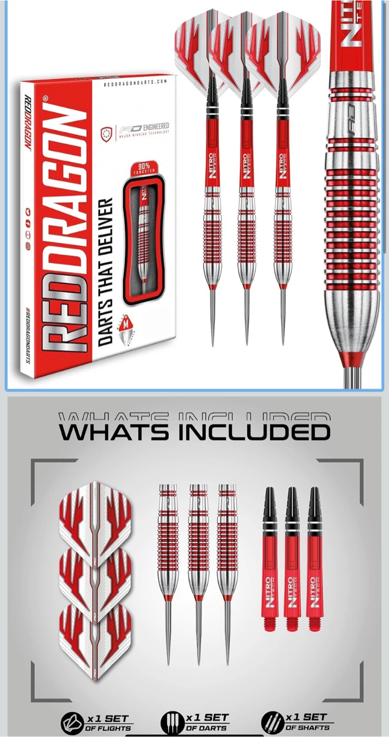 Red Dragon Darts - NitroTech Shafts, Hardcore Flights - photo 3