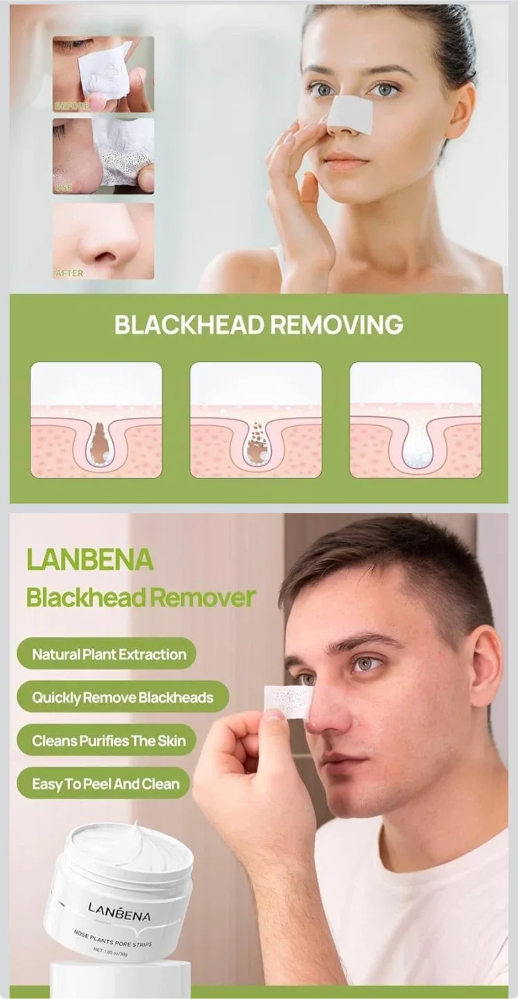 New LANBENA Nose Plants Pore Strips (60pcs) image indicator(3)