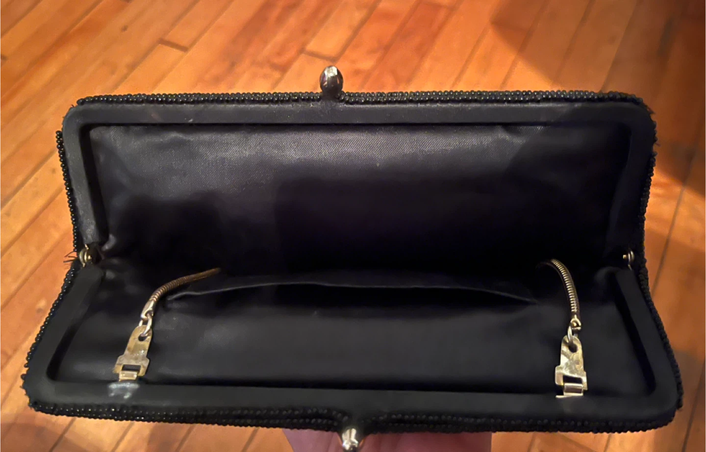 Vintage Black Beaded and Sequins Clutch - photo 3