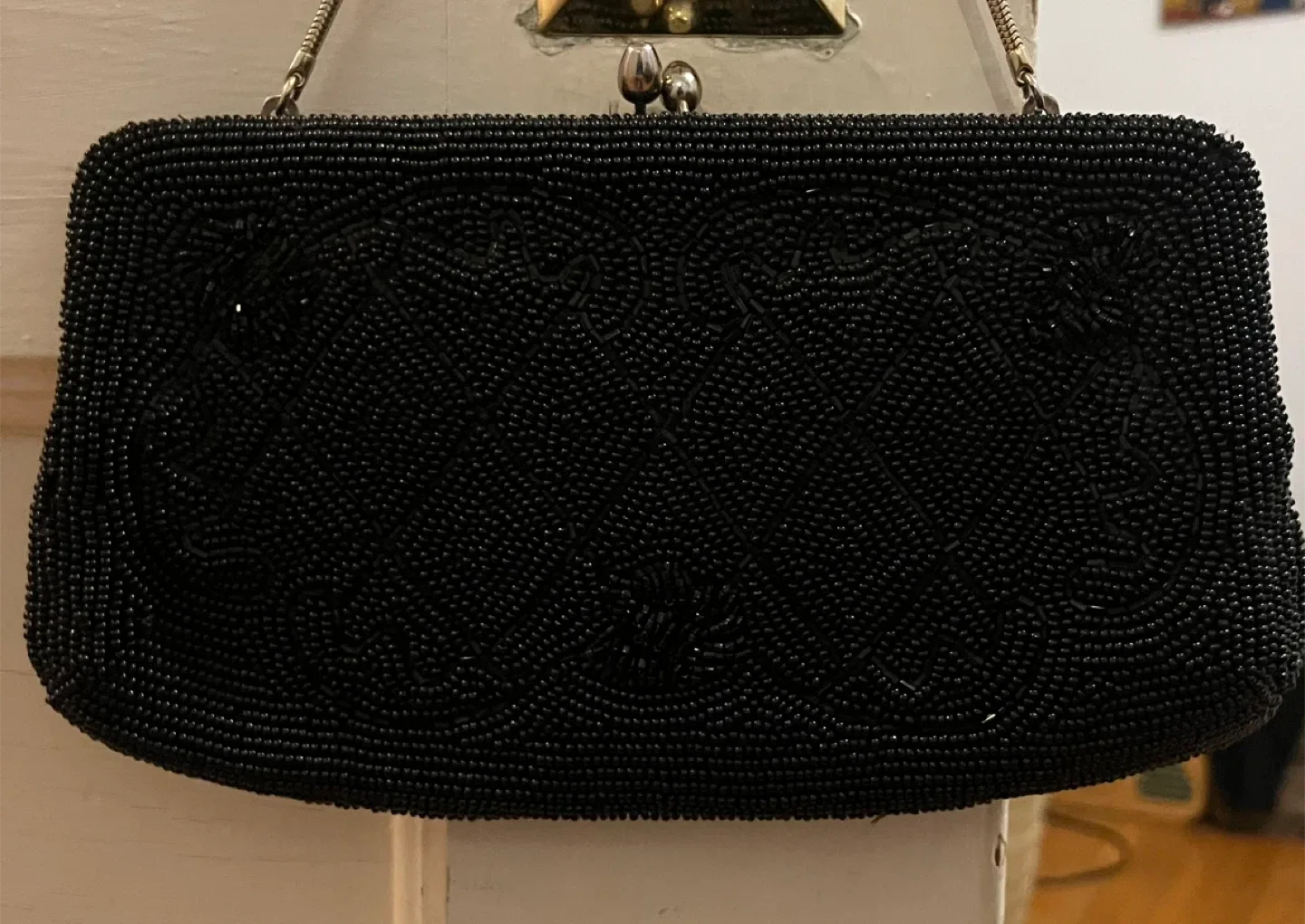 Vintage Black Beaded and Sequins Clutch image indicator(6)