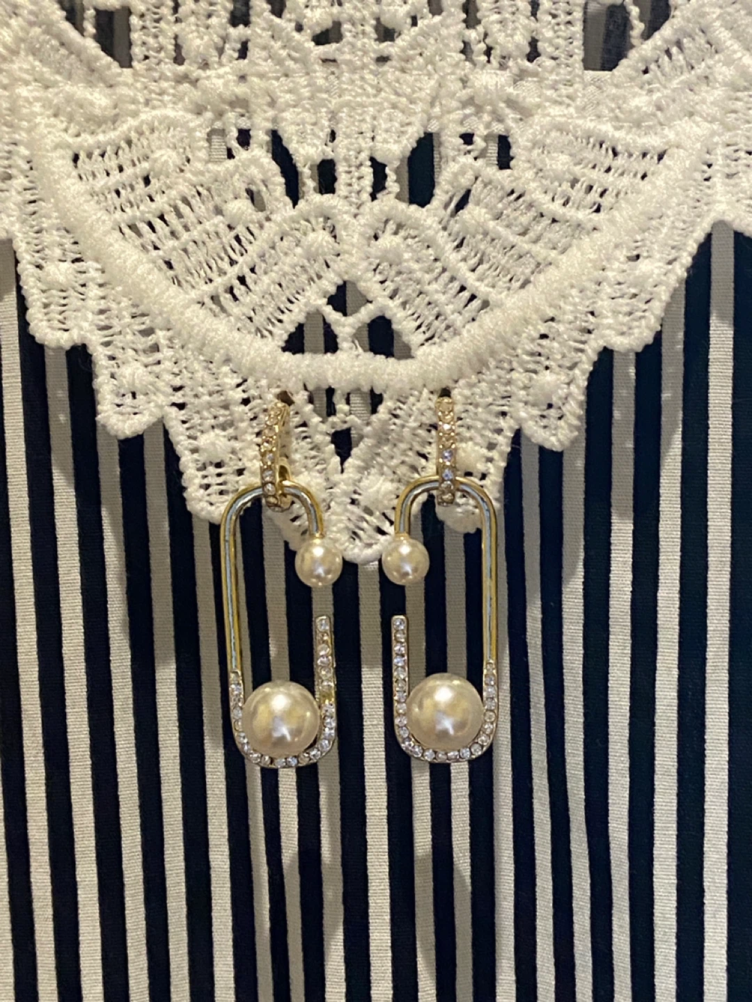 Clip Pearl Gold Drop Earrings - photo 2