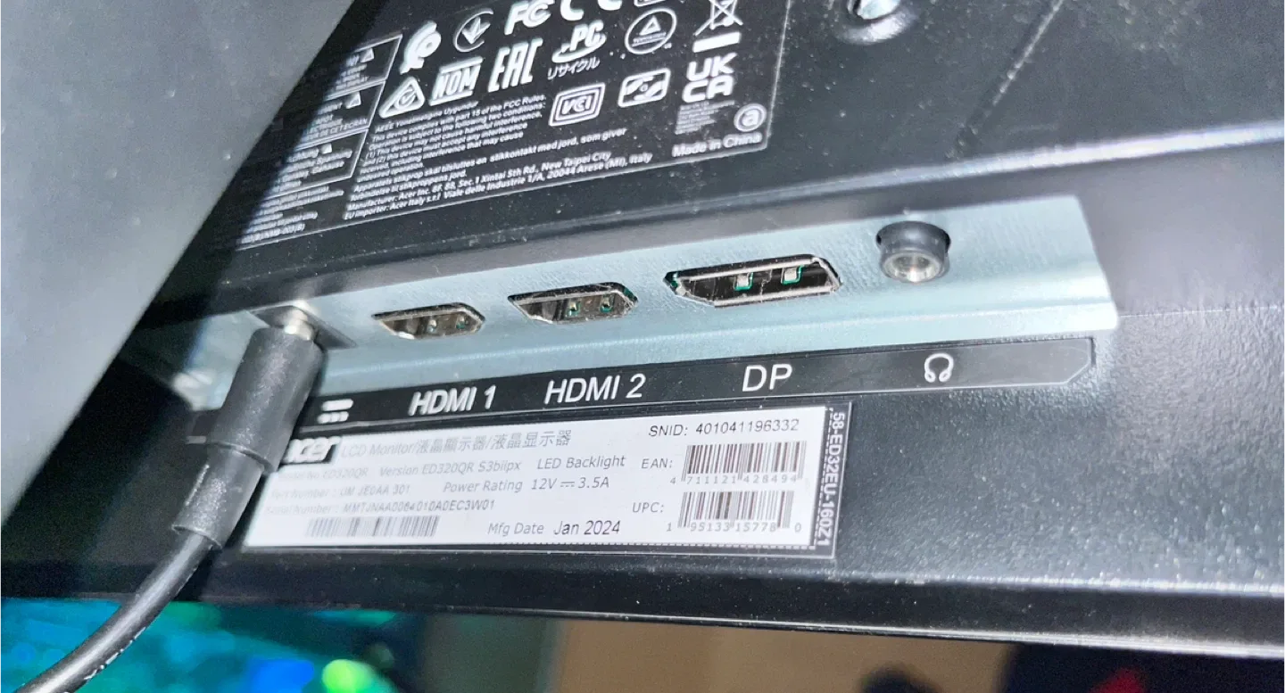 Acer Nitro ED320QR 31.5" Curved Gaming Monitor image indicator(3)