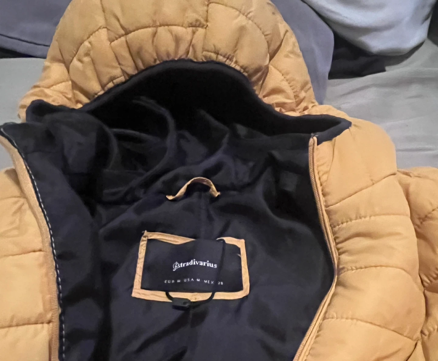 Stradivarius Yellow Puffer Jacket - Size M