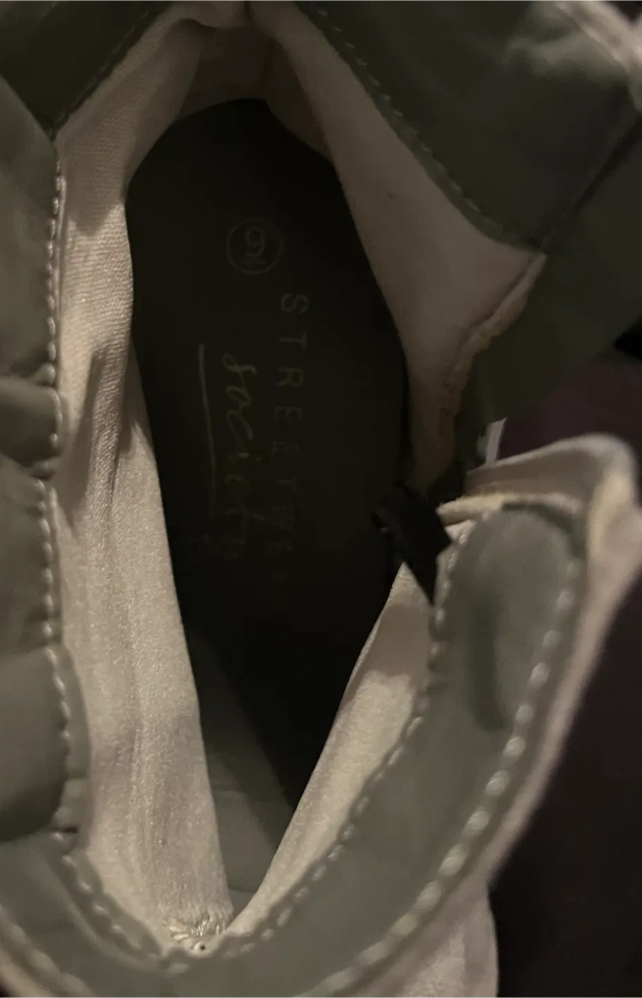 Faux suede grey heeled ankle boots image indicator(6)