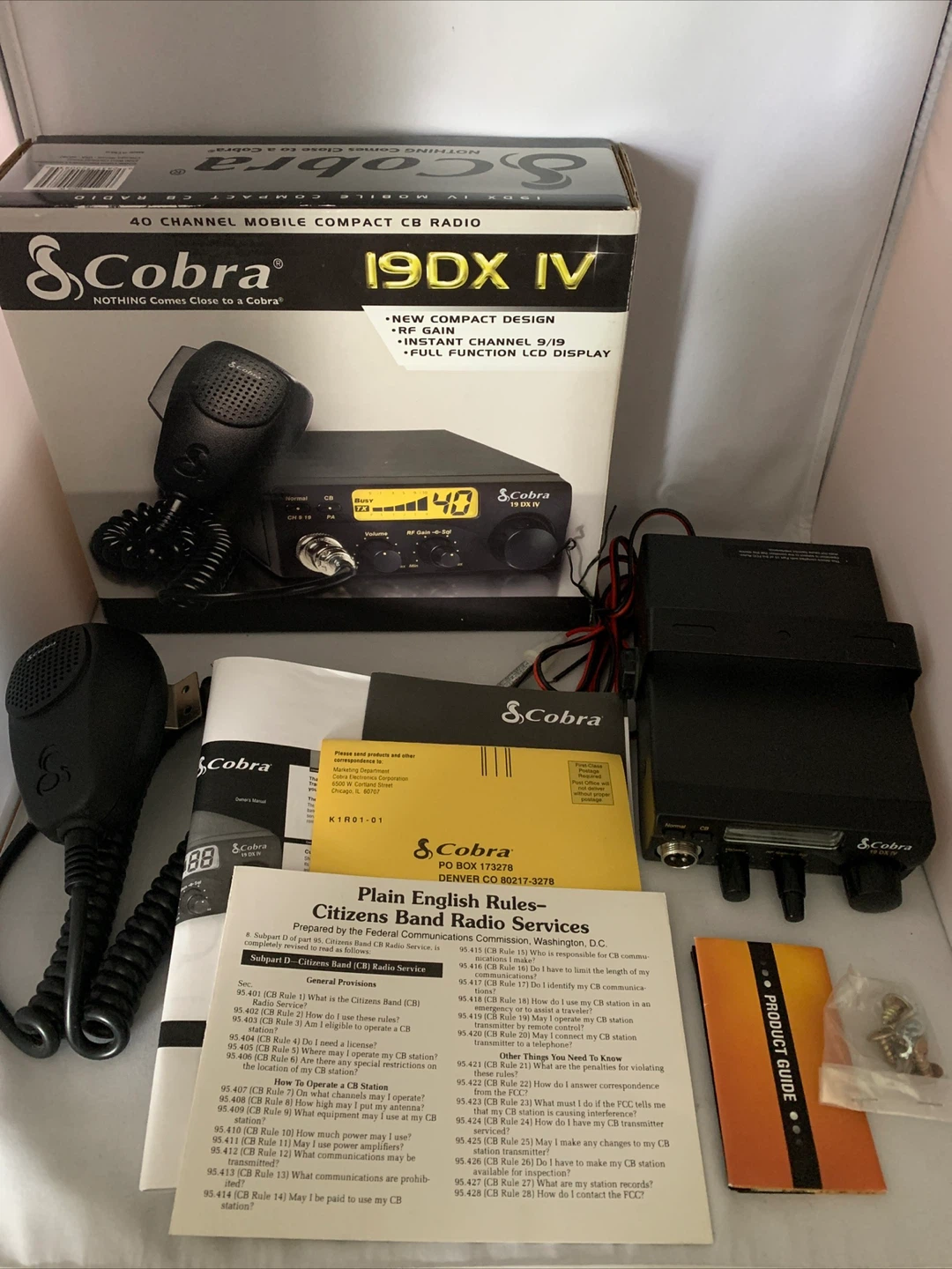 Cobra 19 40 Channel CB Radio+PowerSupply+Antenna