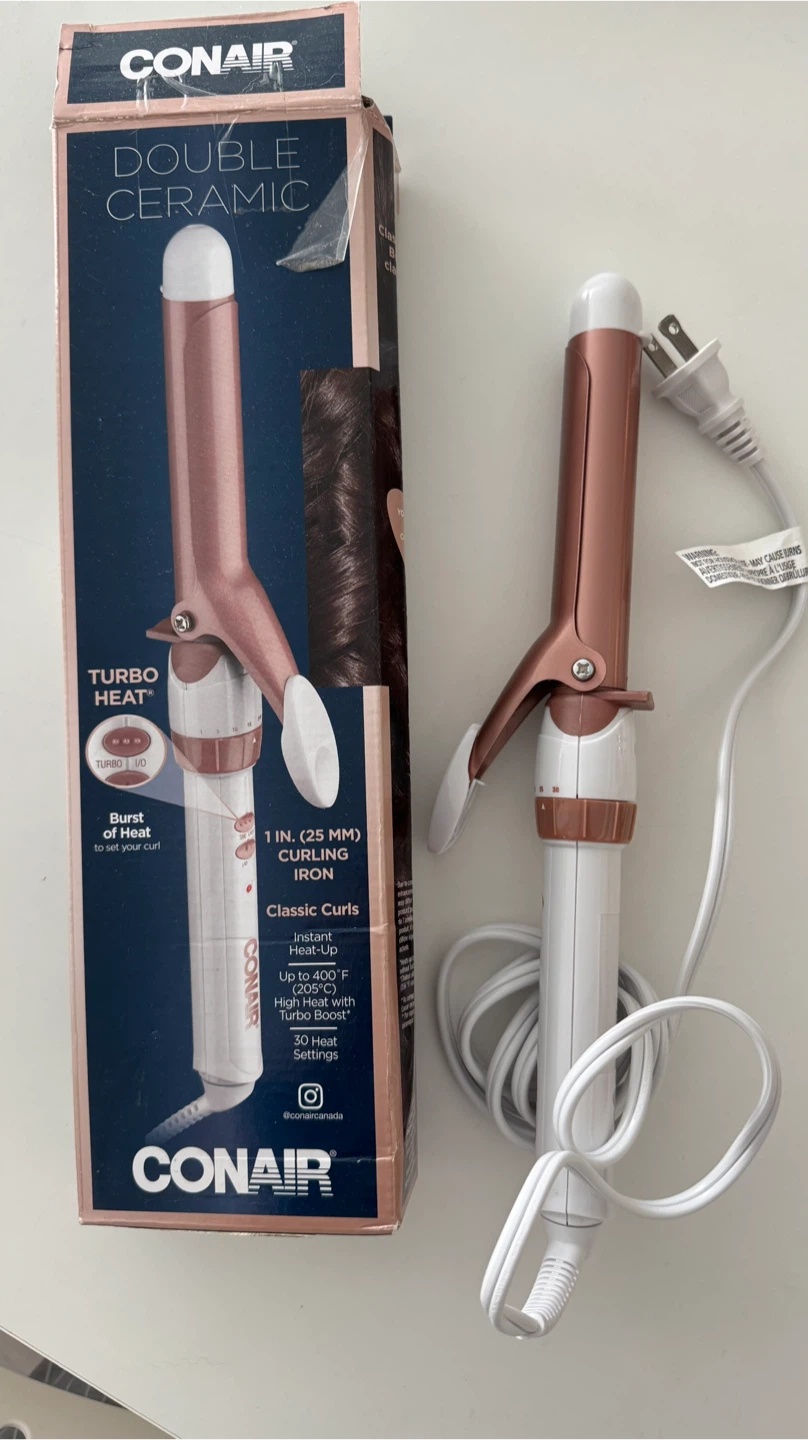 Conair Double Ceramic 1 in Curling Iron - New in Box!