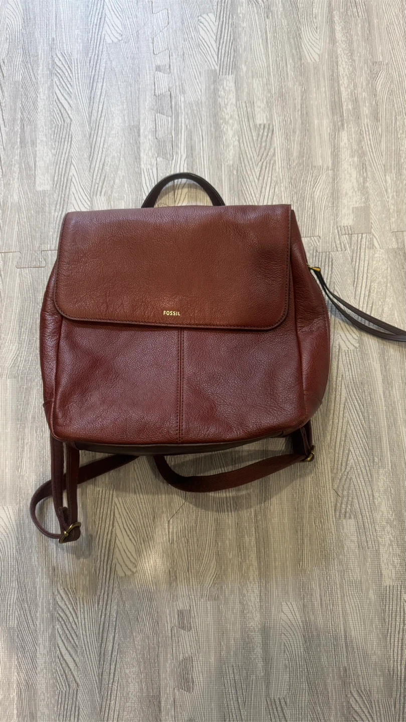 Fossil Leather Backpack - Brown