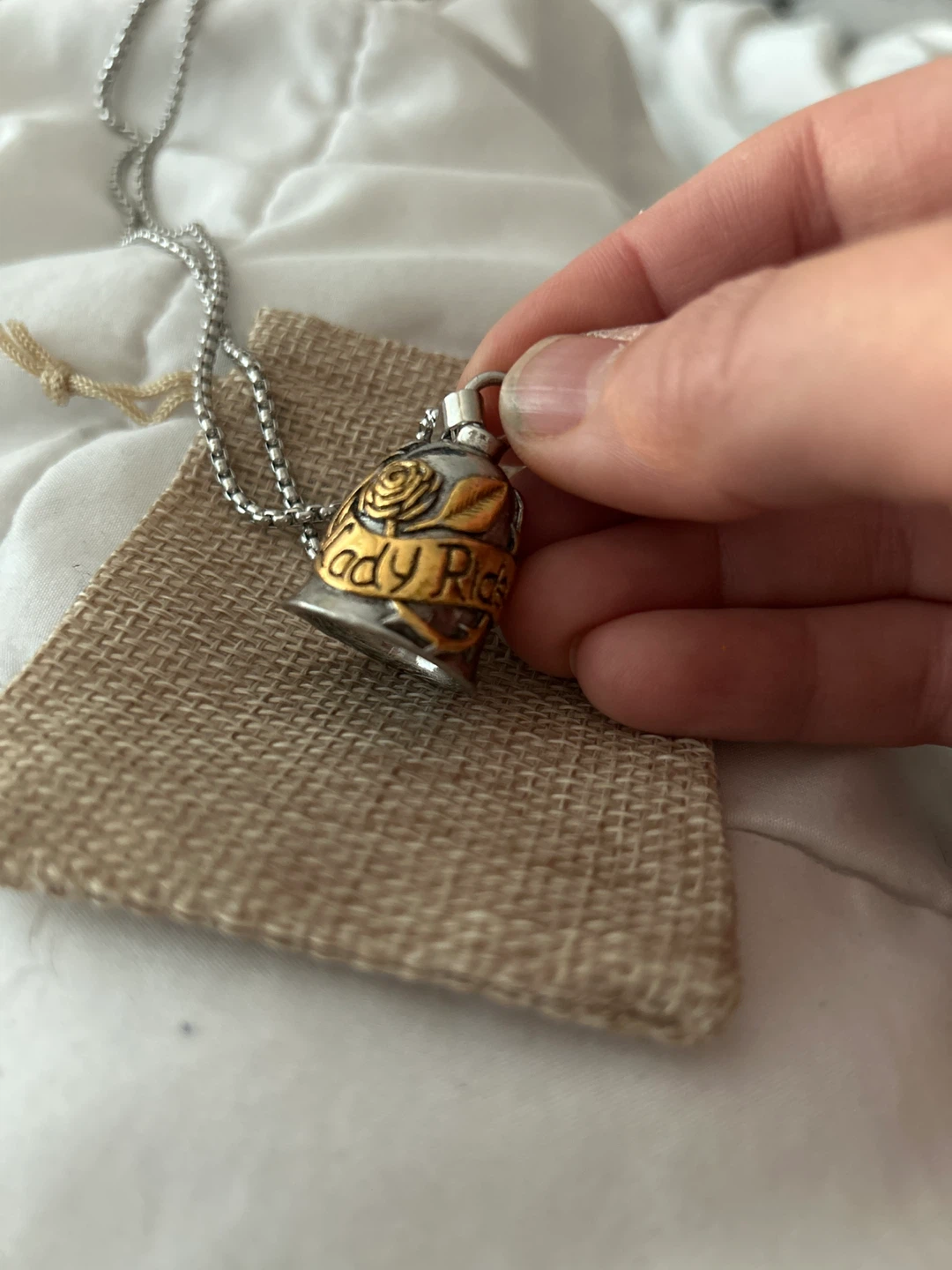 Ride Bell Necklace - Silver & Gold