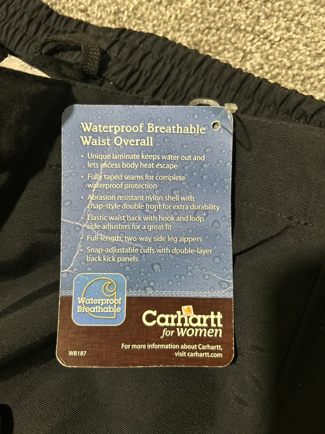 Carhartt for Women Waterproof Breathable Waist Overalls - XL image indicator(3)