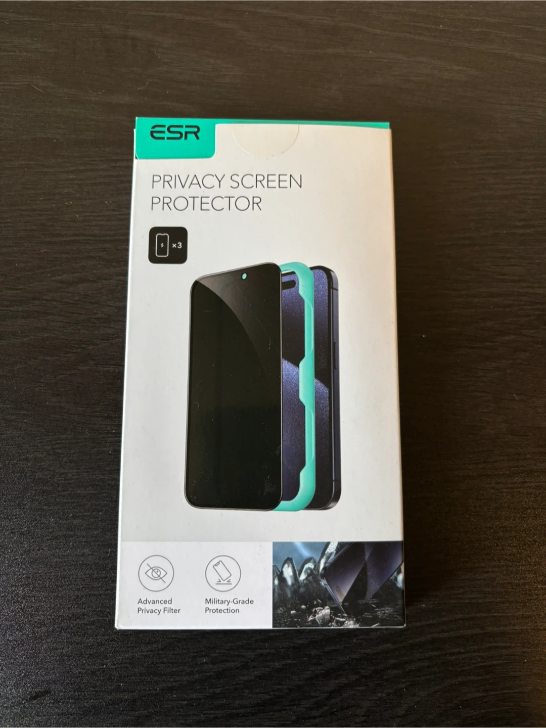ESR iPhone 15 pro privacy screen protector 2 pack
