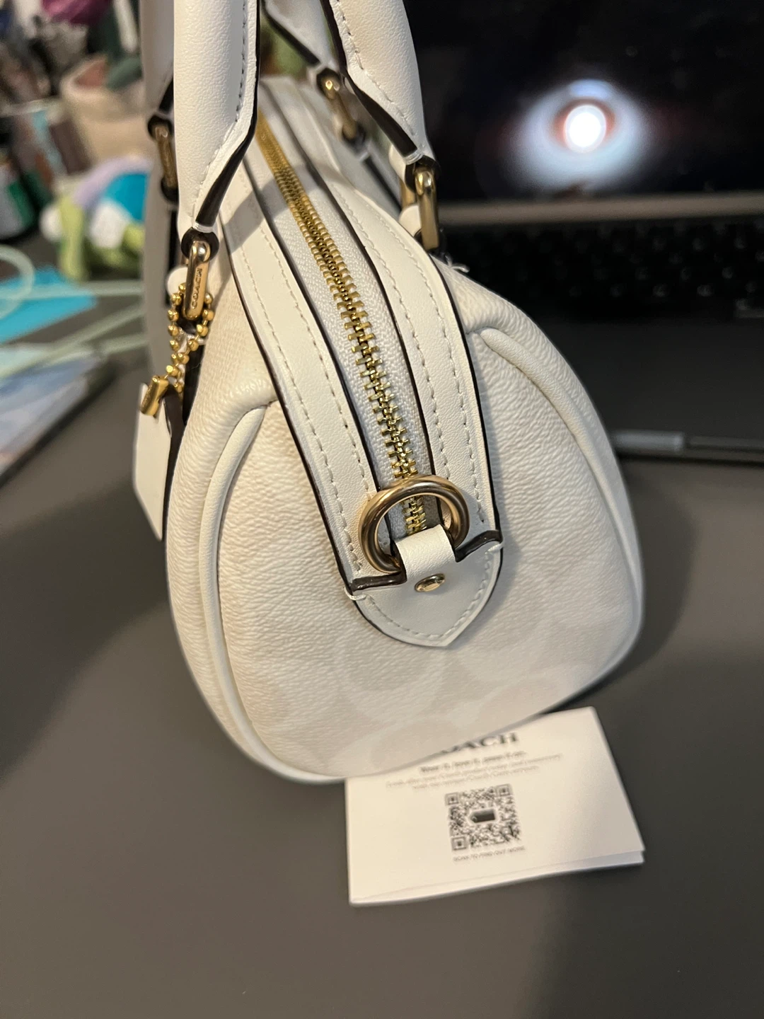 Coach White Leather Handbag - photo 2