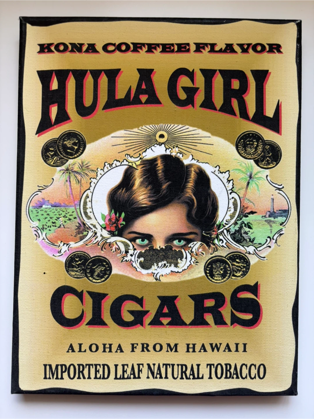 Hula Girl Cigars Aloha From Hawaii Canvas Art