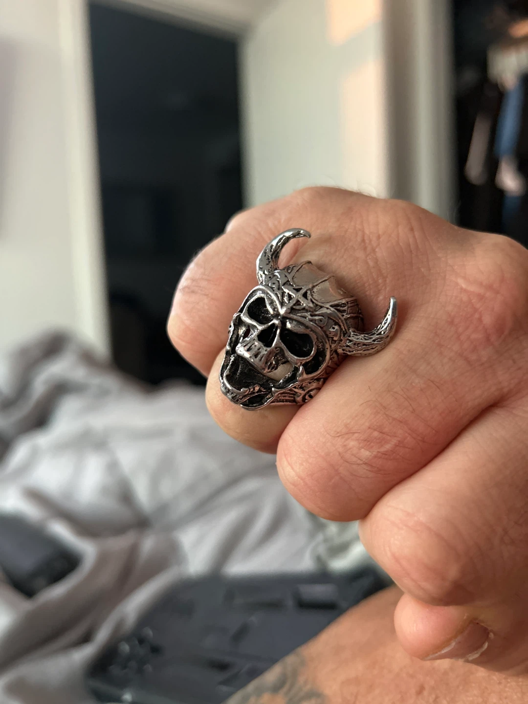 Skull Viking Ring size 10