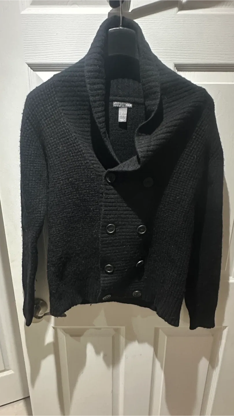 H & M Soya Concept Black Cardigan Size M thumbnail