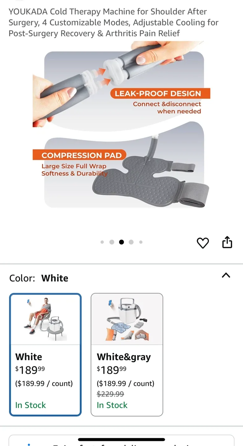 YOUKADA Cold Therapy Machine - Shoulder Recovery image indicator(6)