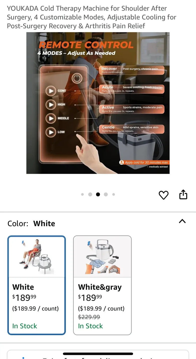 YOUKADA Cold Therapy Machine - Shoulder Recovery image indicator(3)