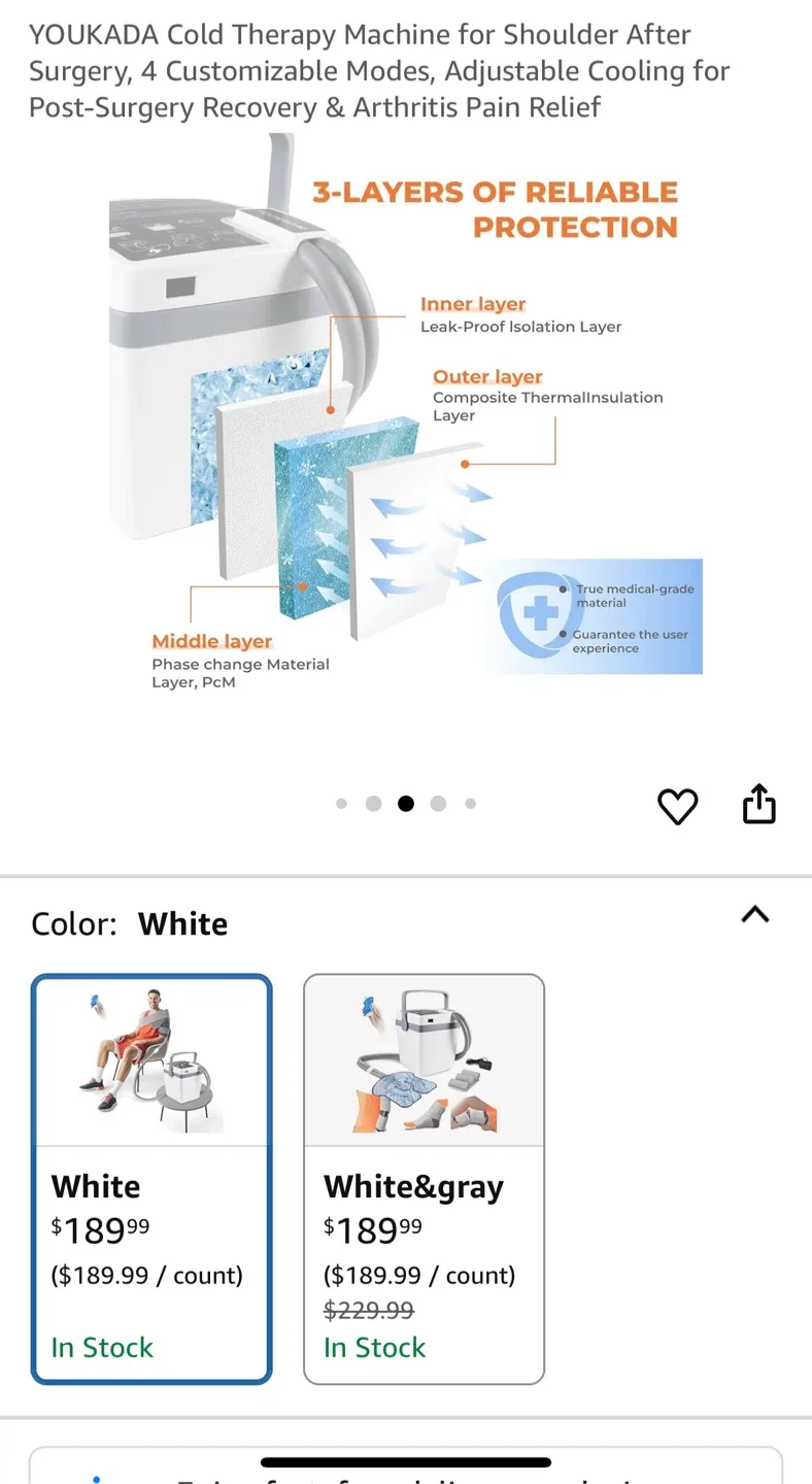 YOUKADA Cold Therapy Machine - Shoulder Recovery image indicator(5)