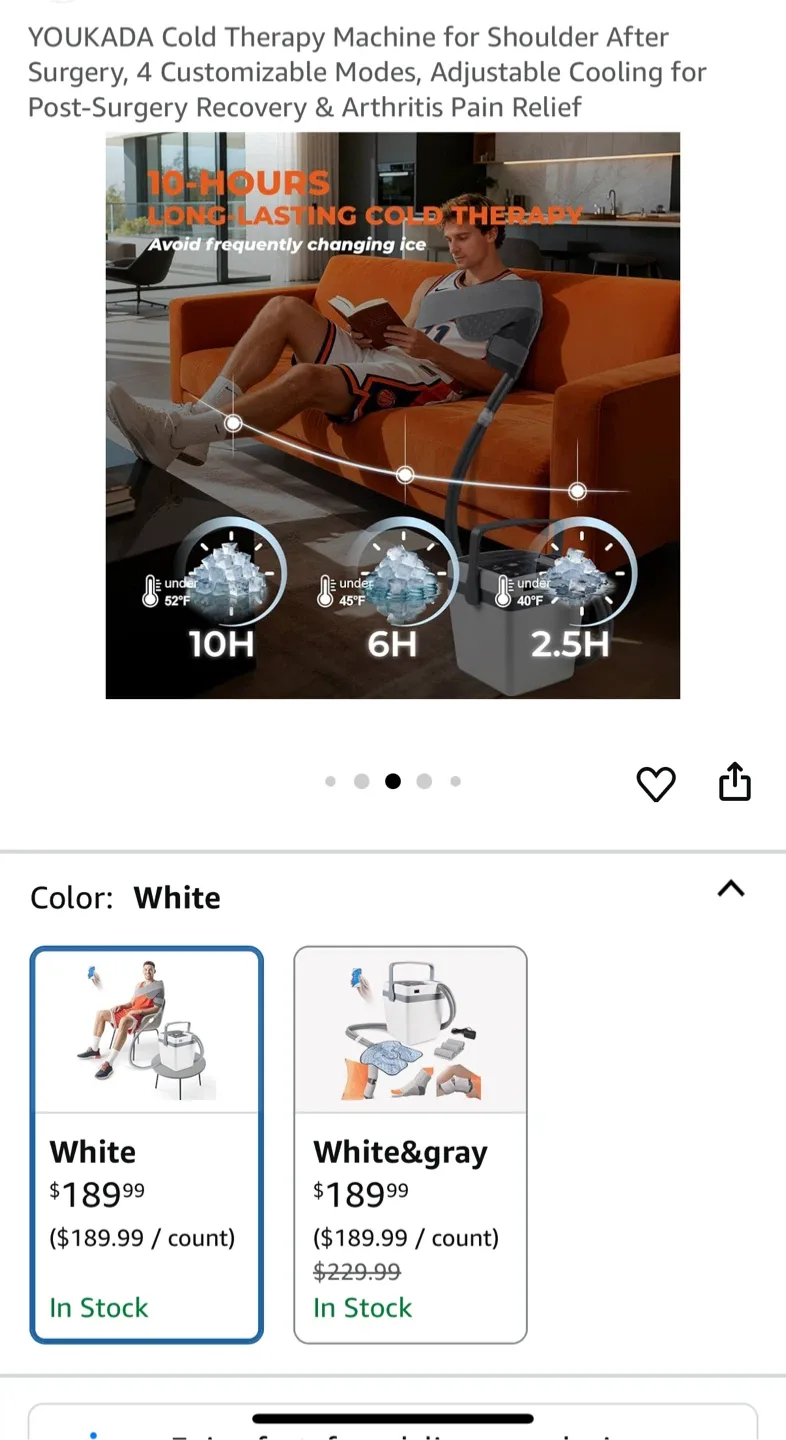 YOUKADA Cold Therapy Machine - Shoulder Recovery image indicator(4)