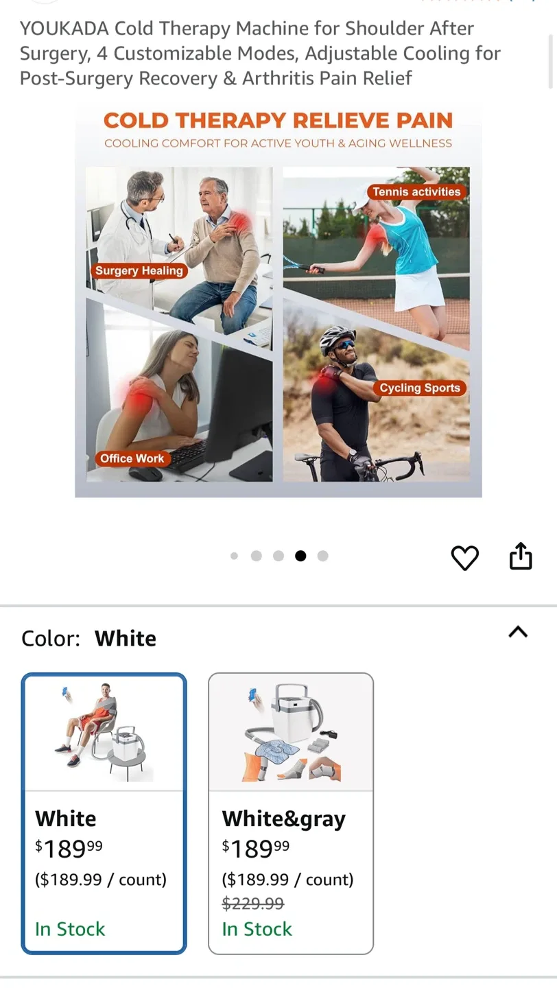 YOUKADA Cold Therapy Machine - Shoulder Recovery image indicator(7)