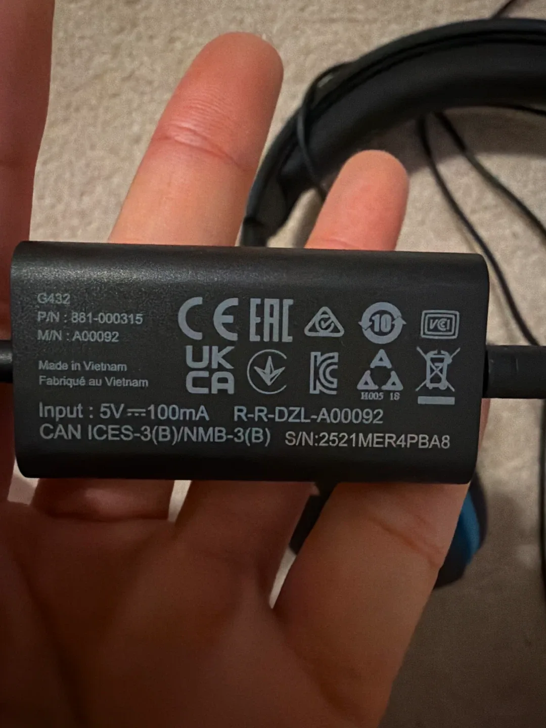 Logitech G432 Gaming Headset - Black & Blue image indicator(3)