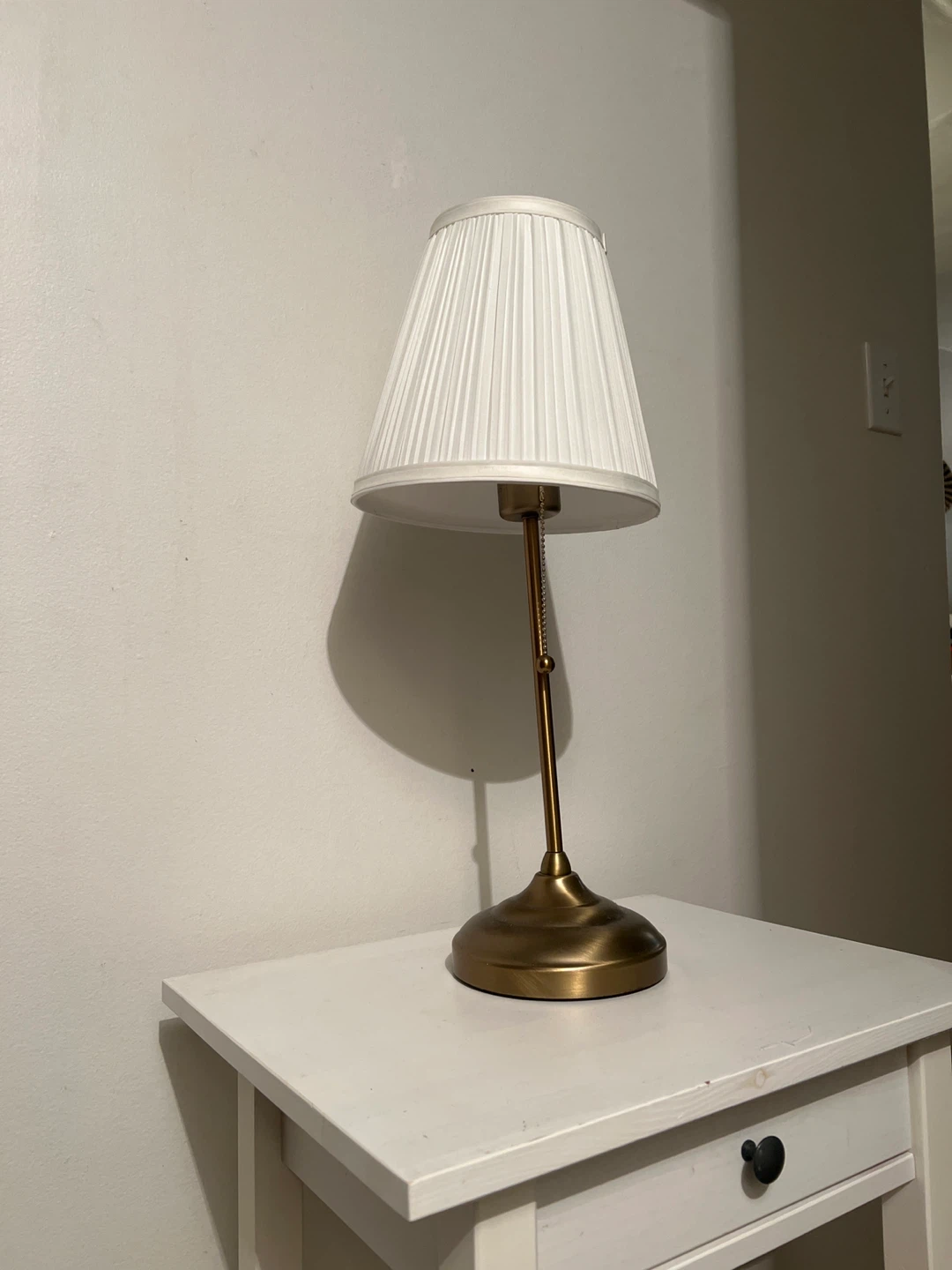 Table Lamp with White Shade