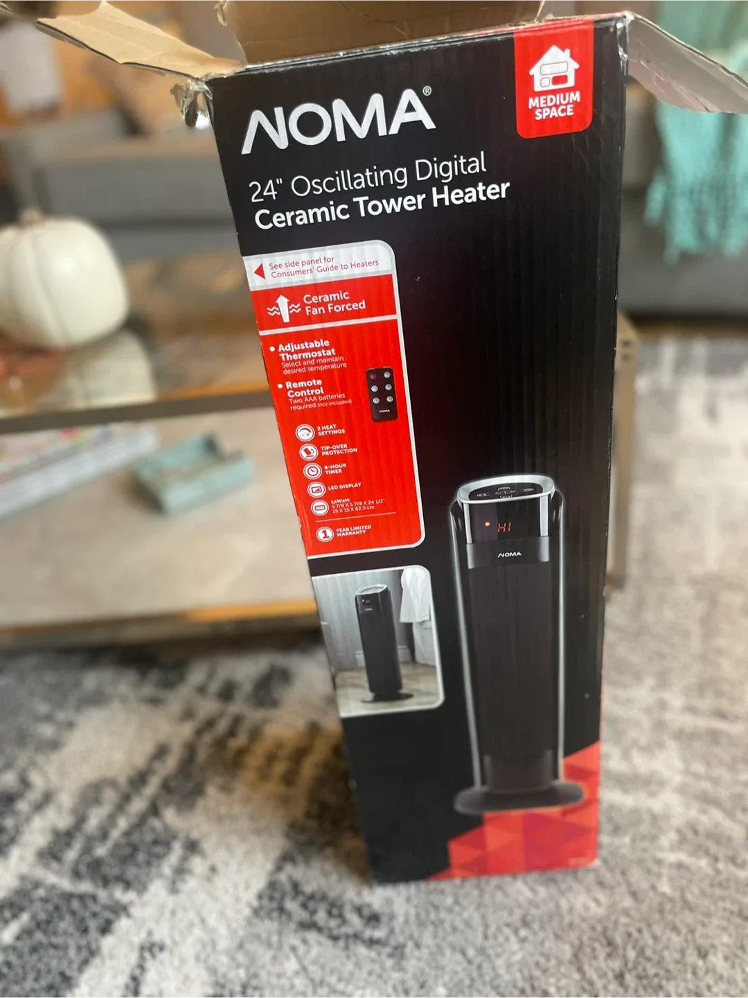 NOMA Tower Heater with Remote image indicator(6)
